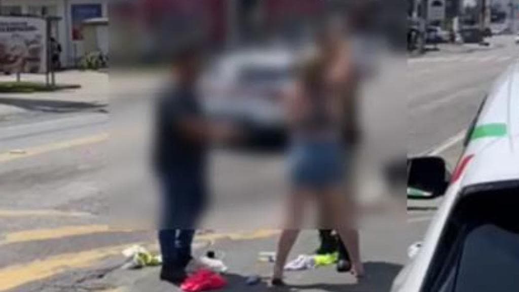 Mulher faz “barraco” e deixa policial ferido durante abordagem