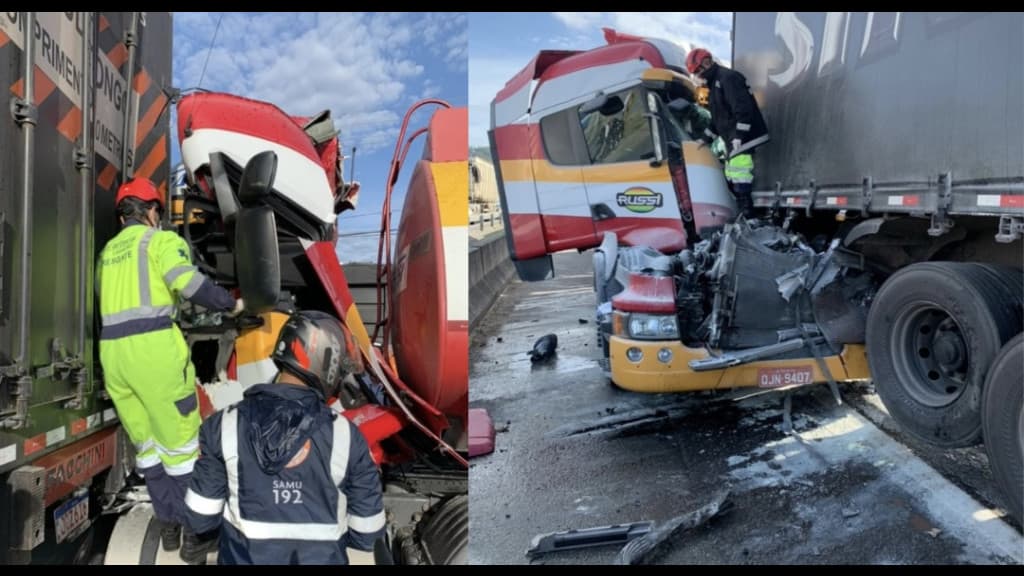 “Nasceu de novo”, diz  PRF após acidente gravíssimo  na BR-101, em Biguaçu