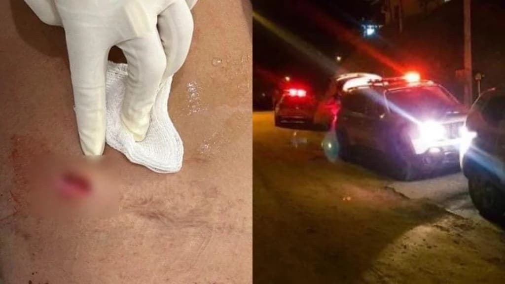 Homem é esfaqueado na frente da esposa e filha em São João Batista