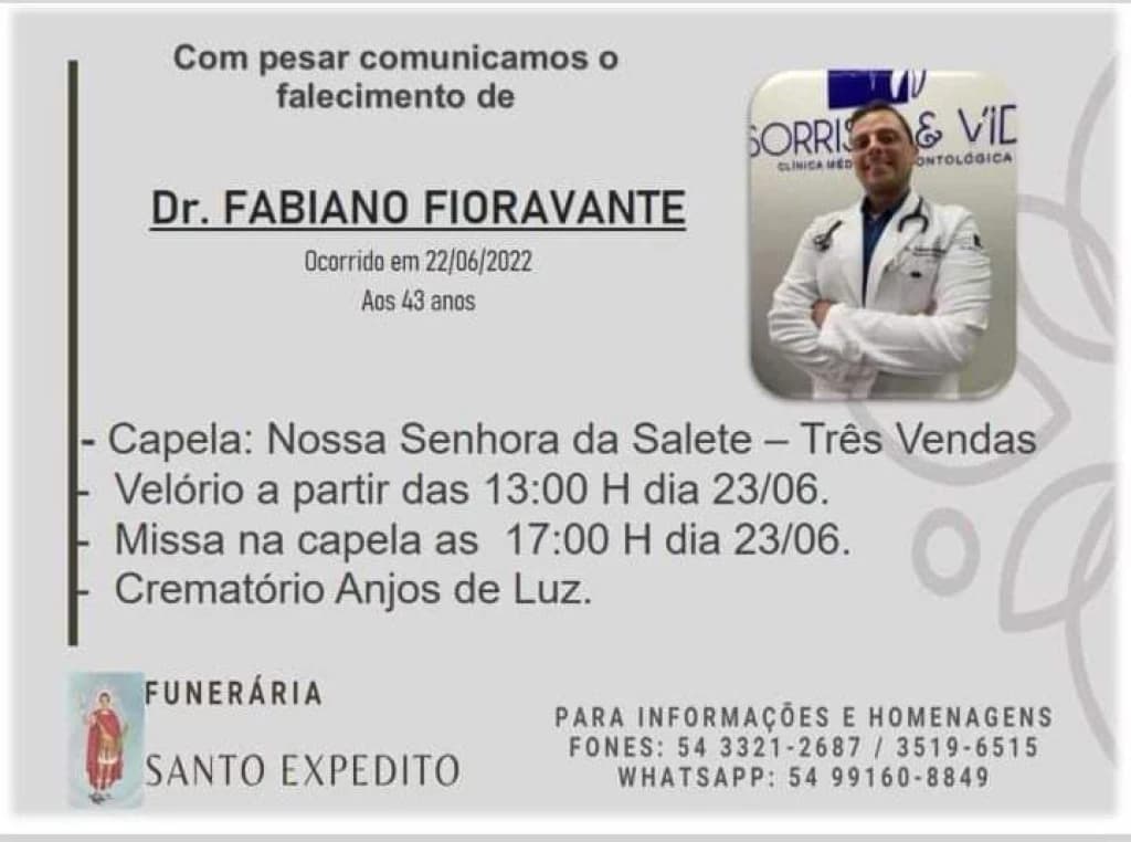 Morre médico de UBS de Porto Belo e moradores lamentam