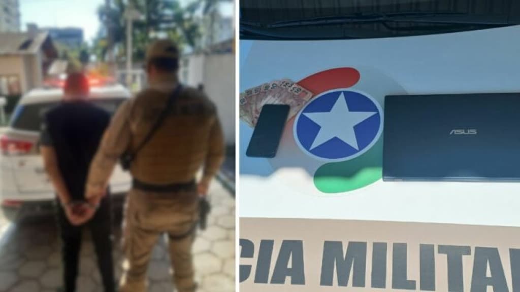 Criminoso em saída temporária furta sorveteria e acaba preso em São João Batista