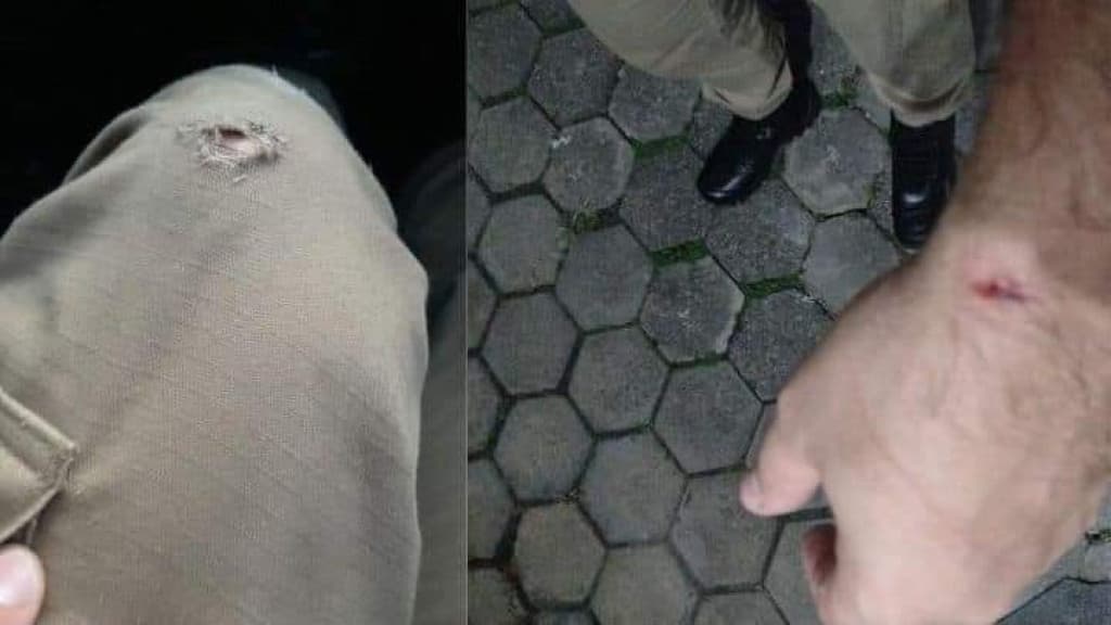 Homem é preso após morder policial durante abordagem