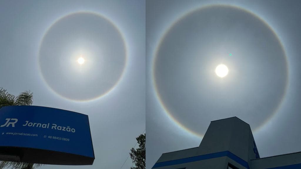 “Halo Solar” nos céus de Tijucas surpreende e encanta moradores