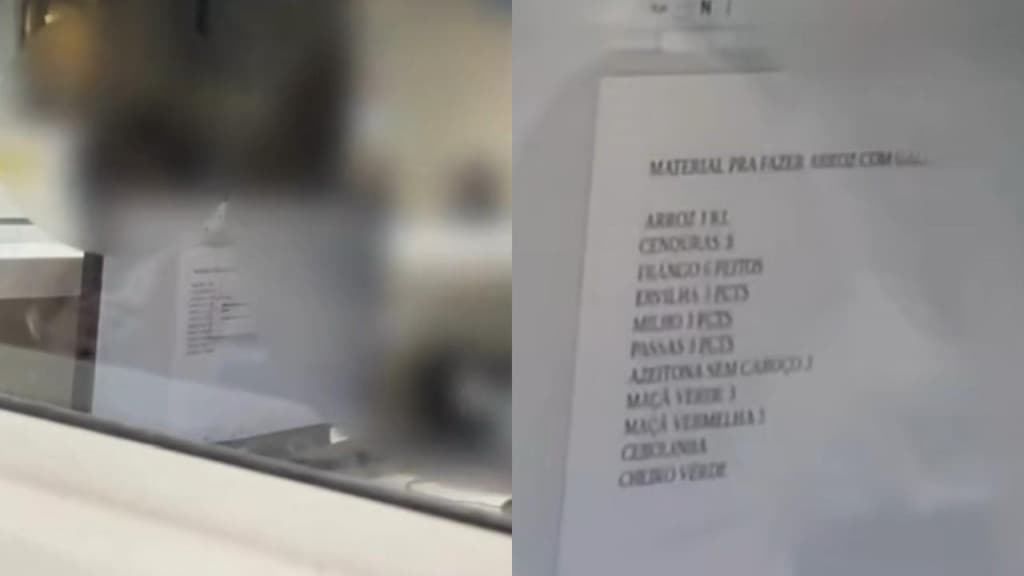 Funcionária de hospital escreve receita de “galinhada” enquanto pacientes esperam por atendimento