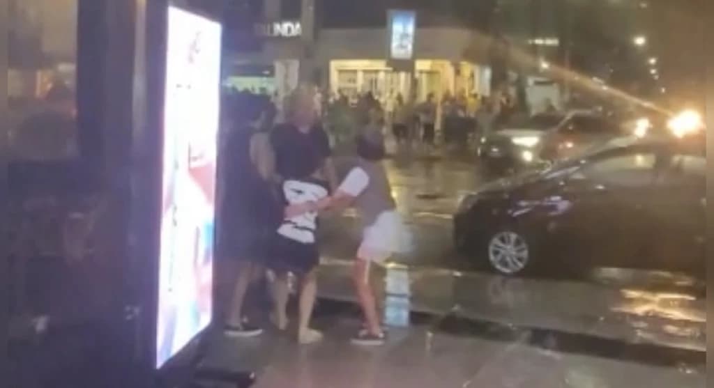 VÍDEO: Veja o momento exato em que mulher leva cabeçada em Itapema
