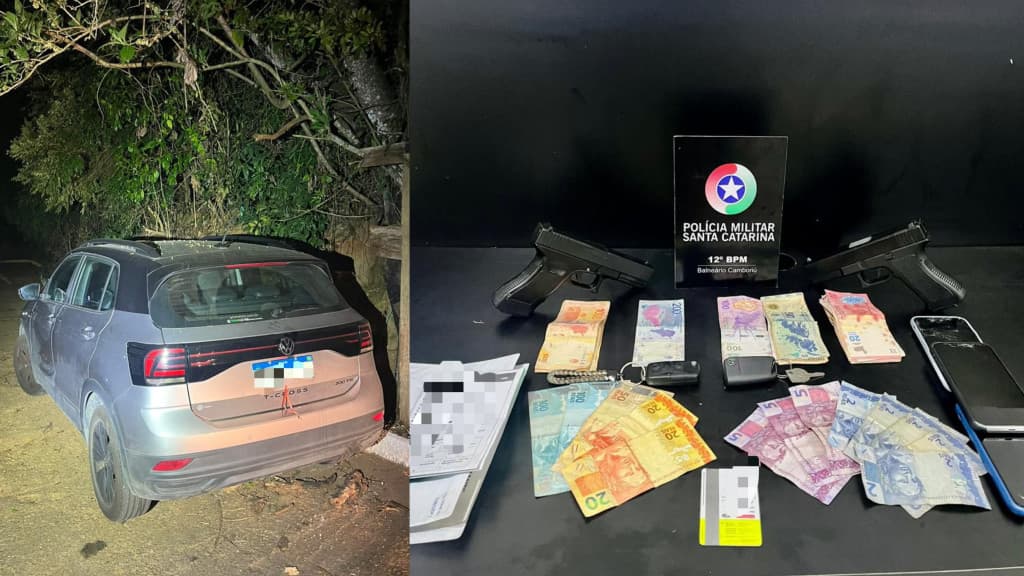 Bandidos armados roubam carro e pertences de mulher em Camboriú