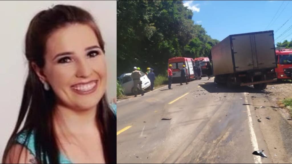 Jovem morre após colisão frontal entre carro e caminhão na  SC-163