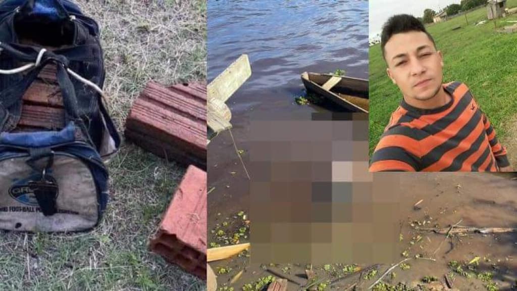 Jovem encontrado com bolsa cheia de tijolos amarrada no pescoço em rio é identificado