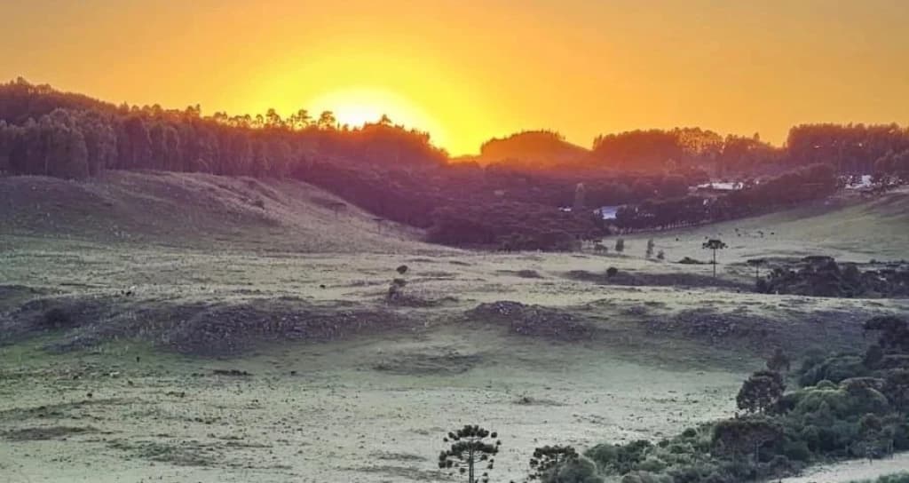 SC amanhece com geada e temperatura negativa em pleno verão