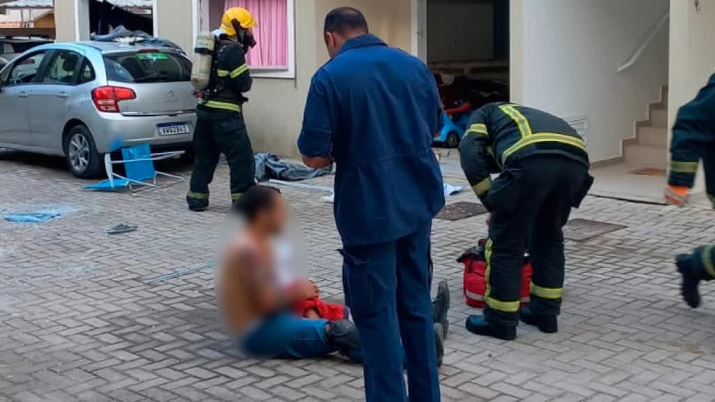 Vazamento de gás causa explosão e homem fica ferido em Itapema