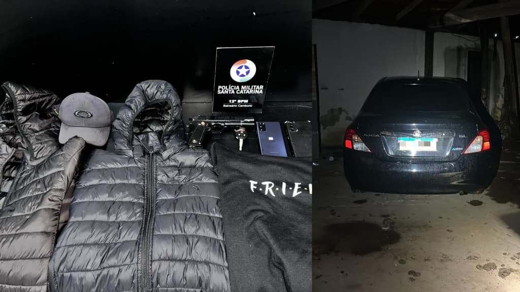 Adolescentes armados roubam carro em BC e PM recupera logo depois