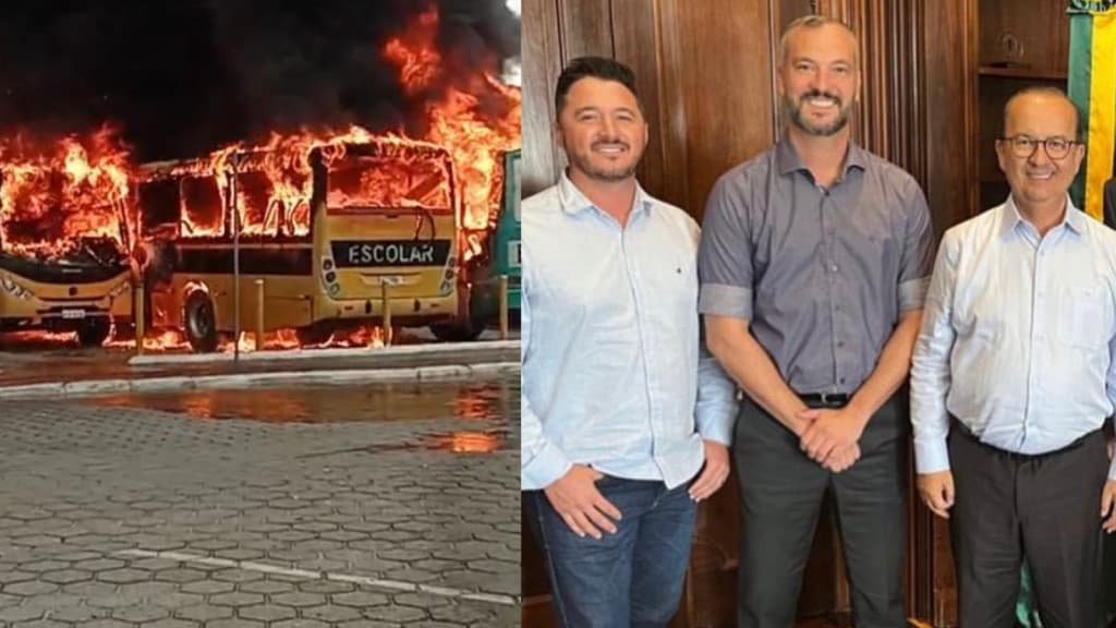 Após incêndio destruir cinco ônibus escolares, lideranças articulam apoios para SJB
