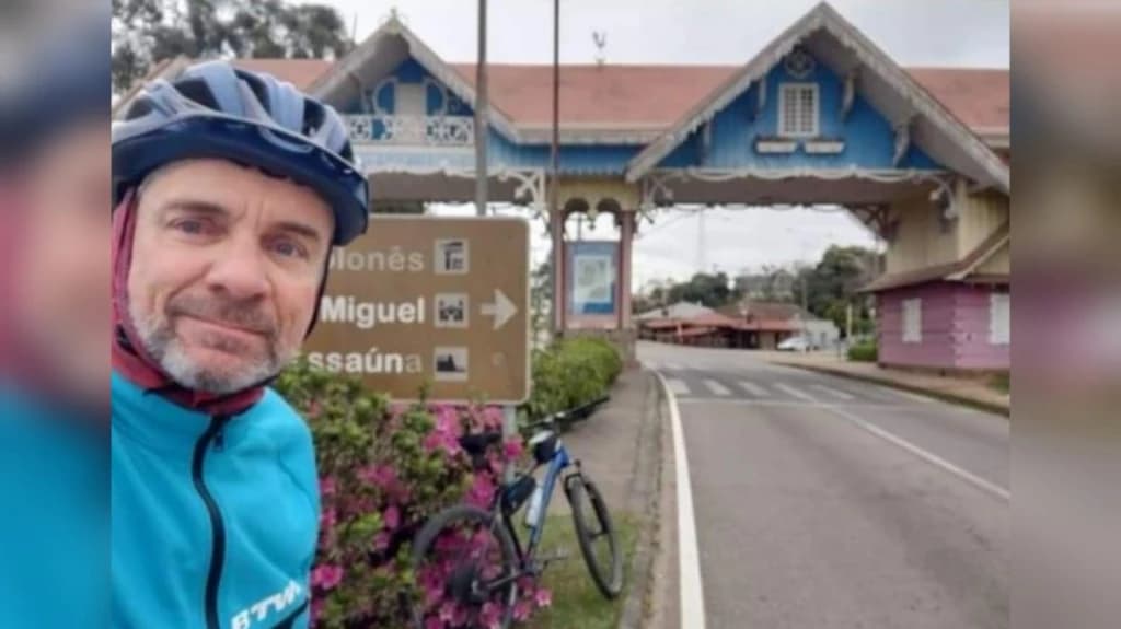 Minutos após mandar selfie para família, ciclista morre atropelado no Paraná