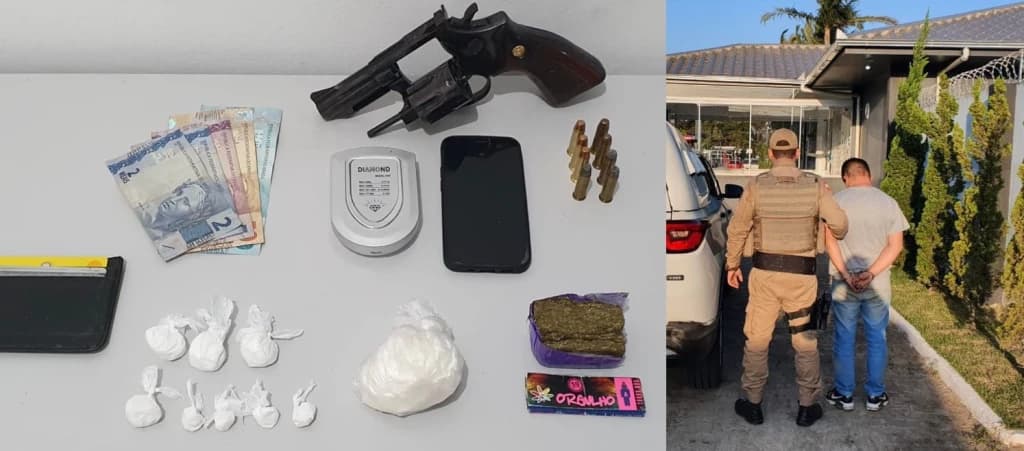 Homem se esconde no mato para fumar maconha e acaba preso em Tijucas