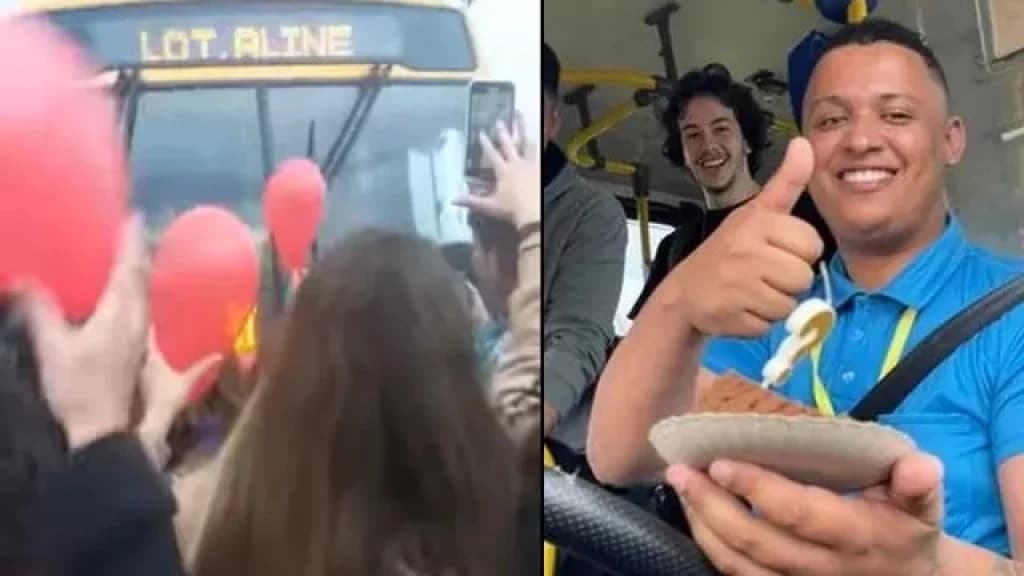 VÍDEO: Alunos emocionam motorista de ônibus em SC