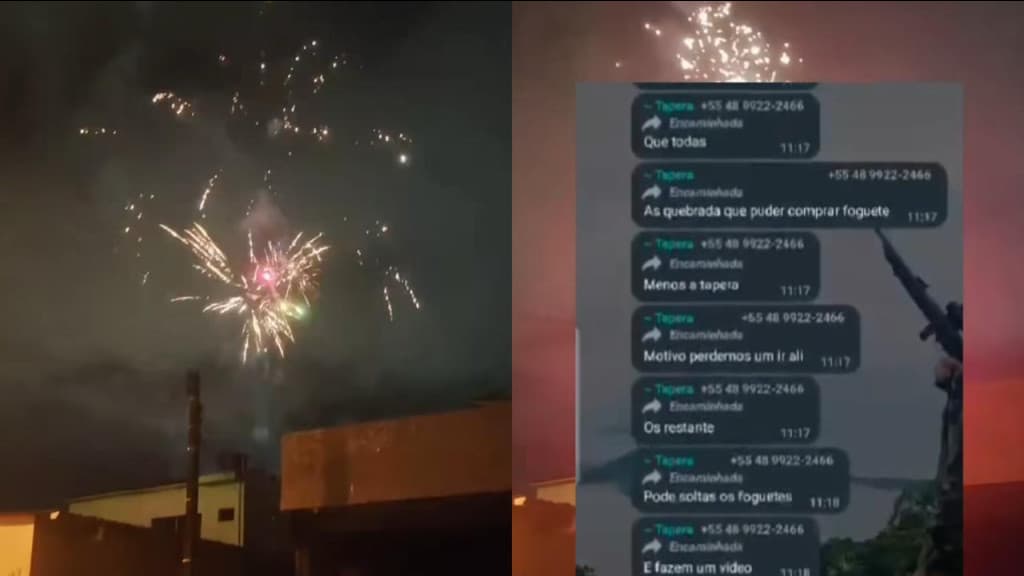 Facção criminosa comemora “aniversário” com queima de fogos em cidades de Santa Catarina