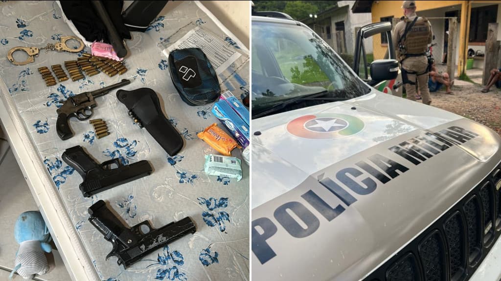 Trio é preso após ”esbanjar” fotos com armas em nas redes sociais