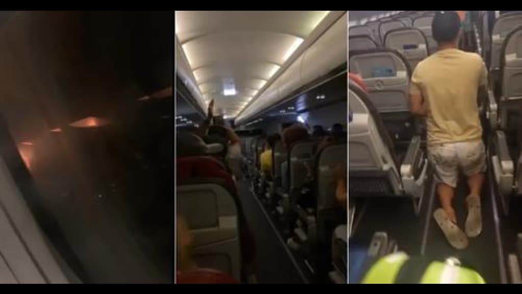 Passageiro sai de joelhos após turbina de avião explodir: “achei que ia morrer”