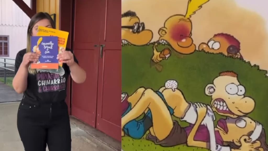 Prefeita joga no lixo livro que ensina sexo para crianças de 11 anos e faz alerta para cidades de SC