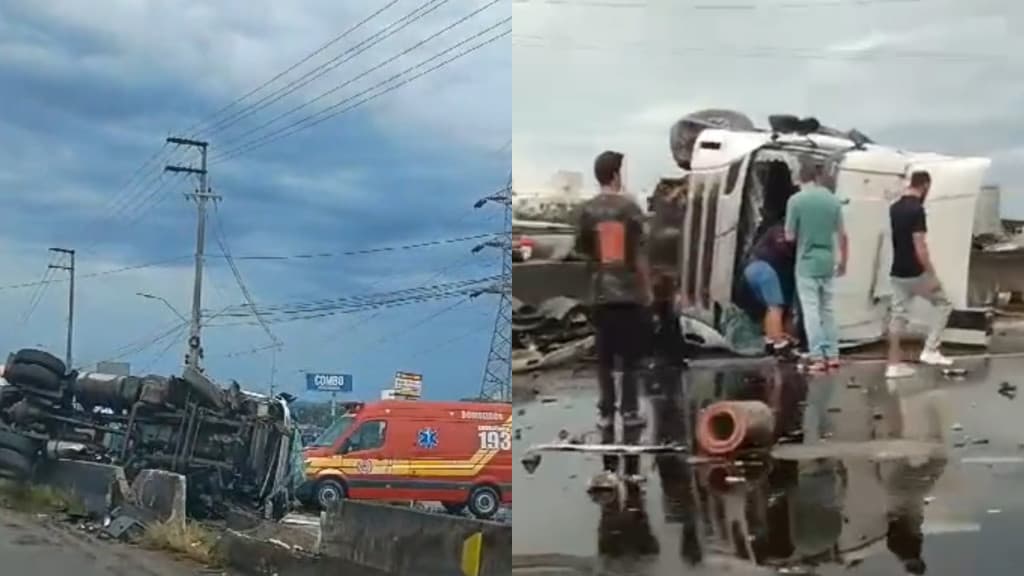 Gravíssimo acidente com caminhão na BR-101