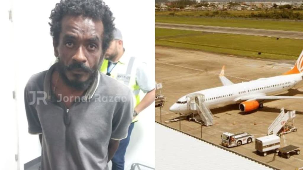 Viciado em crack invade avião em Navegantes e ameaça disparar “pistola”