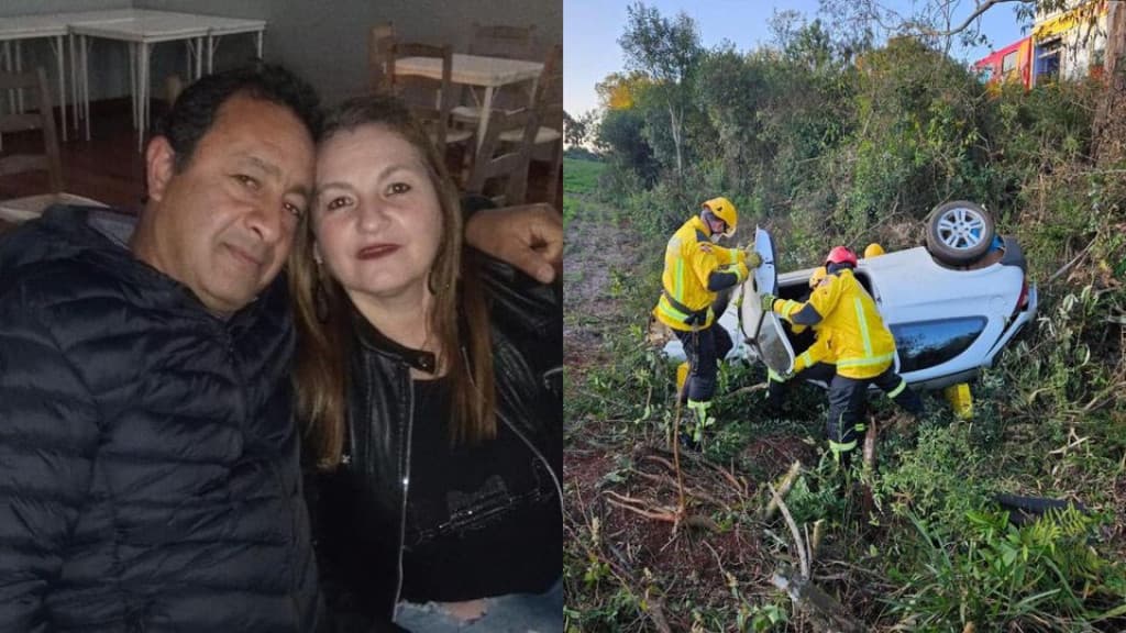 Casal morre após veículo capotar na BR-470 em SC