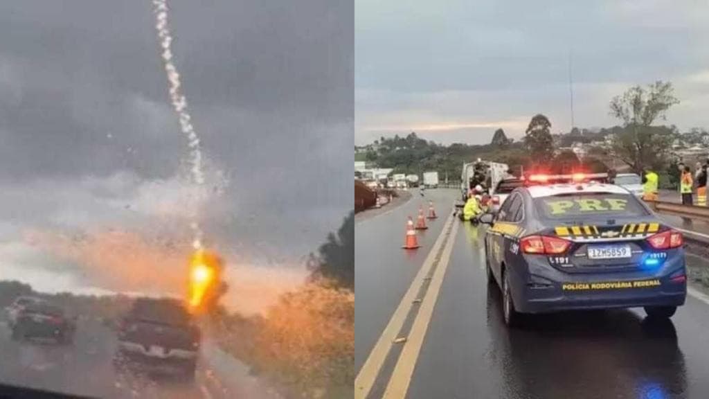 Motociclista morre após ser atingido por raio na BR-386, no RS