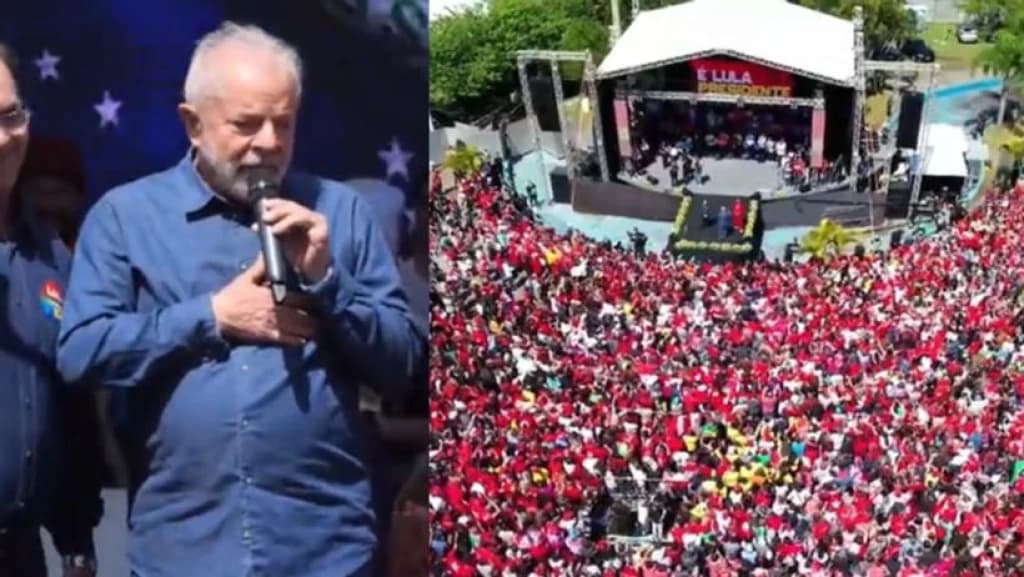 “Tira ela desse sufoco”, pede Lula após apoiadora passar mal em seu discurso