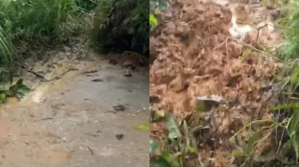 Morro do Encano, em Itapema, é interditado após deslizamento de terra