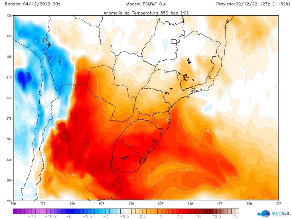 Sul do Brasil será atingida por onda fortíssima de calor nos próximos dias