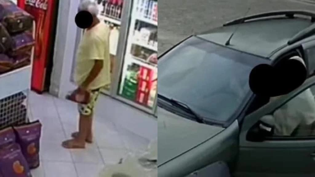 Idoso compra corote, em conveniência furta picanha e foge de carro, em Camboriú