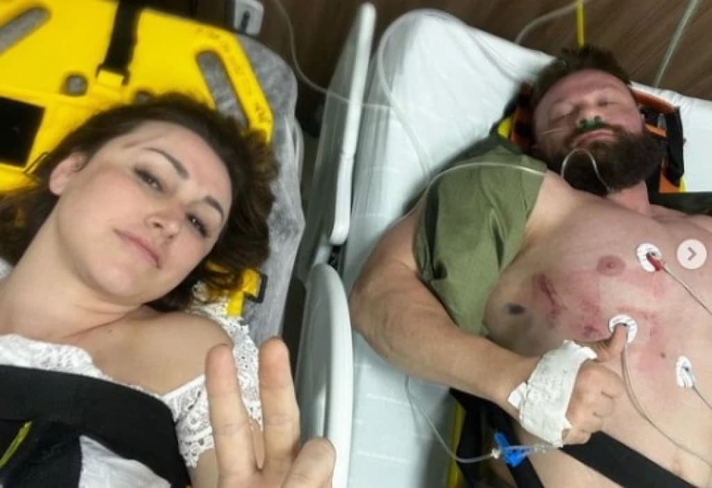 “Deus cuidou da gente”, diz casal que gravou momento em que balão cai em SC