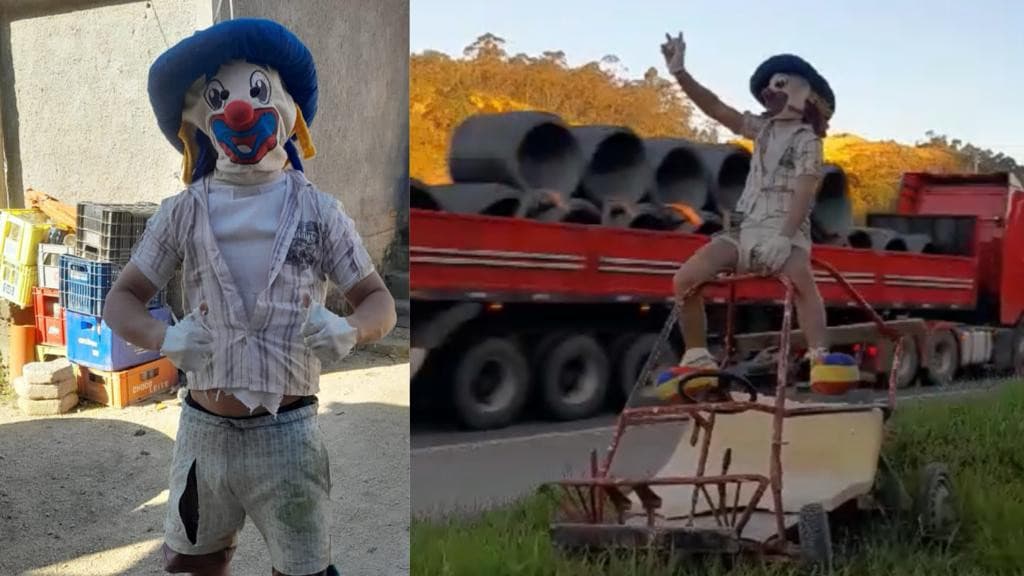 Patati diferente aparece de buggy em ruas de Tijucas