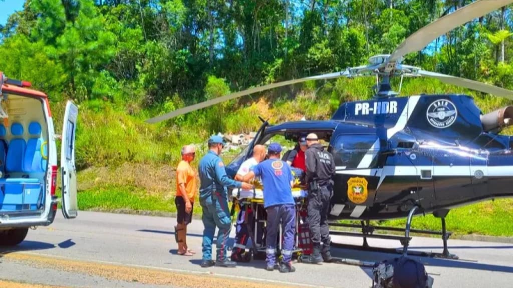 Homem morre após bater  motocicleta contra guard rail na SC-446