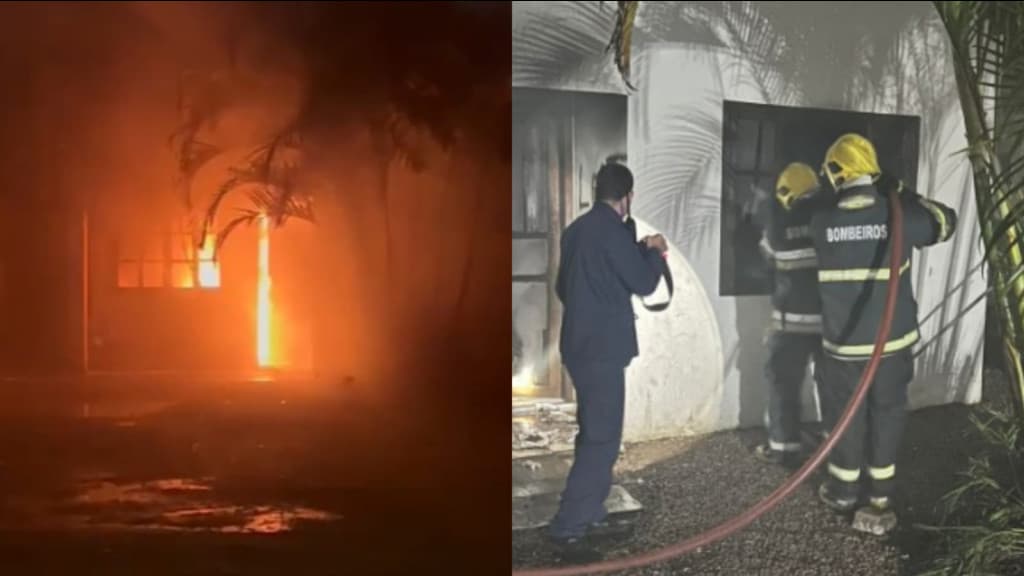 Policiais de Tijucas entram em casa pegando fogo e salvam homem desmaiado