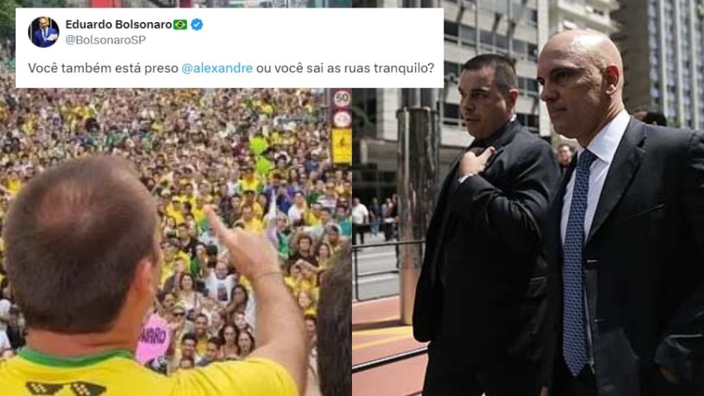Eduardo Bolsonaro rebate Moraes: “você também está preso”