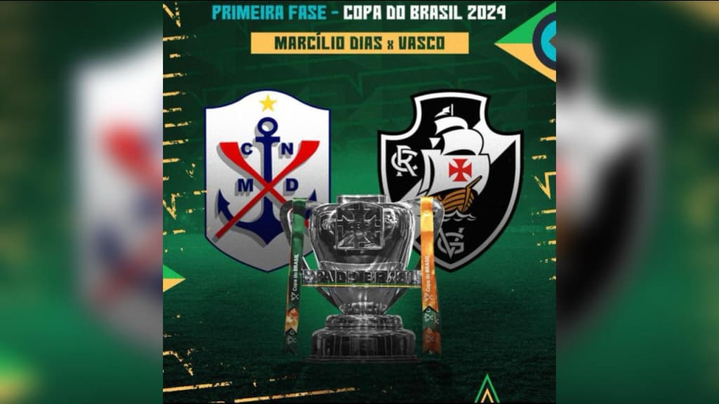 Marcílio Dias enfrentará o Vasco da Gama na Copa do Brasil em Itajaí