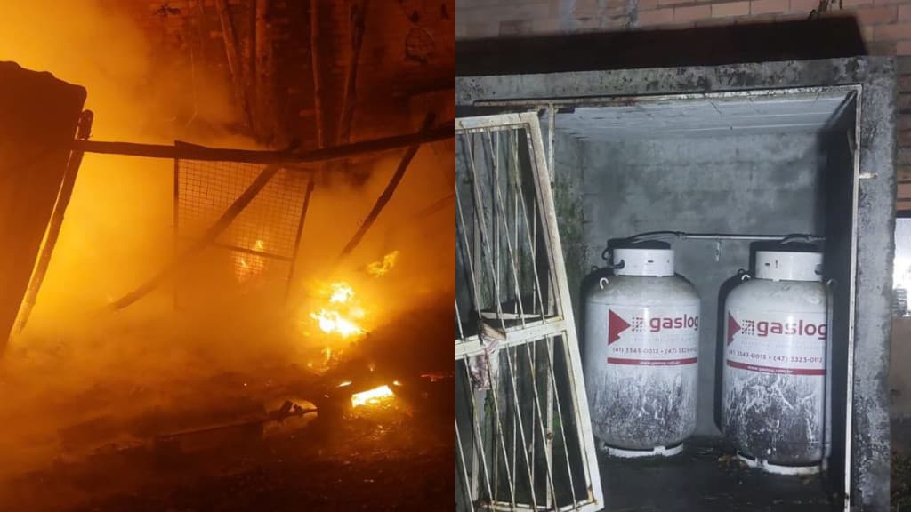 Incêndio destrói depósito de supermercado em Blumenau