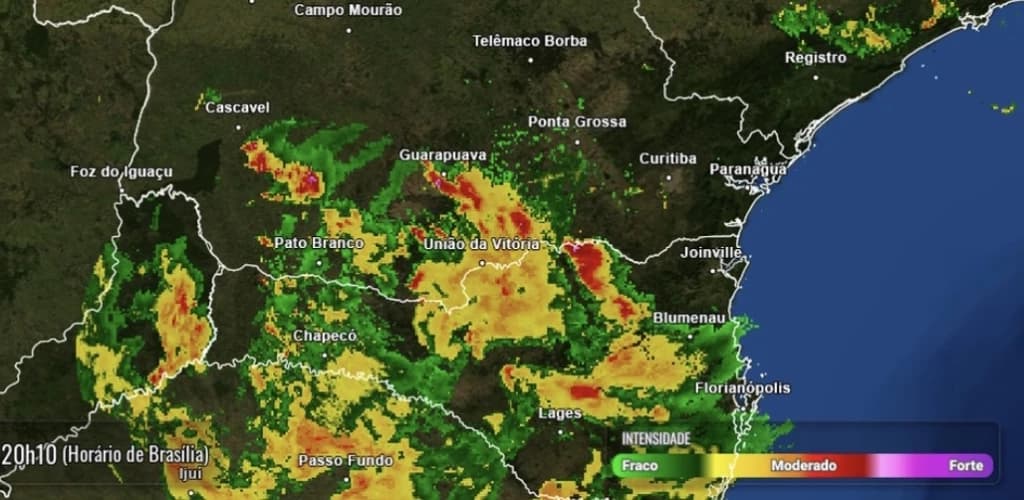 Santa Catarina em alerta para tempestades de granizo, deslizamentos e alagamentos