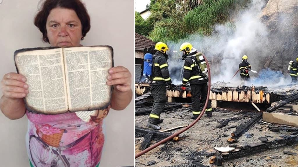Mulher perde casa em incêndio e precisa de ajuda para recomeçar “só sobrou minha bíblia”