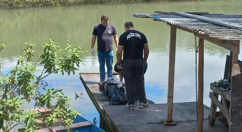 Corpo encontrado em rio de Itapema estava só de cueca