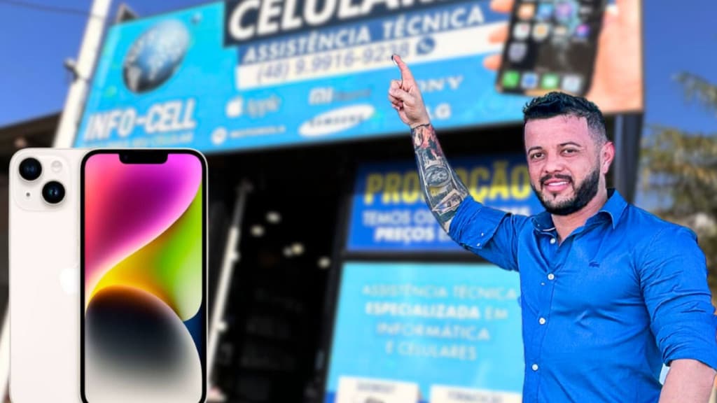 Rede de lojas de Tijucas vai sortear iPhone 14: “6 anos de Info-Cell”