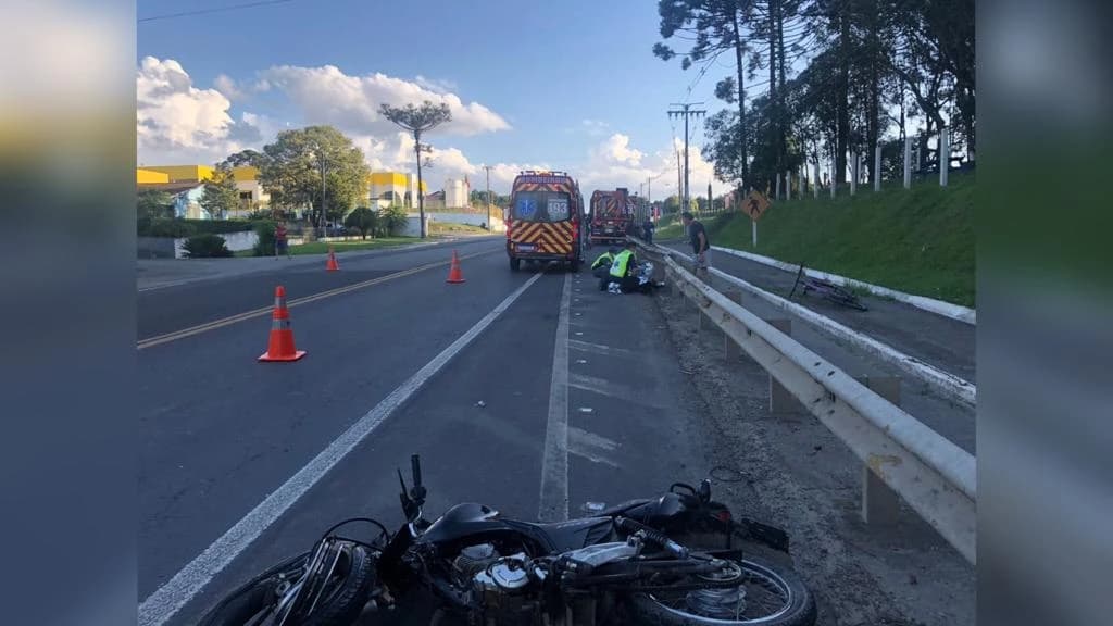 Motociclista morre após colisão frontal com carreta na BR-280