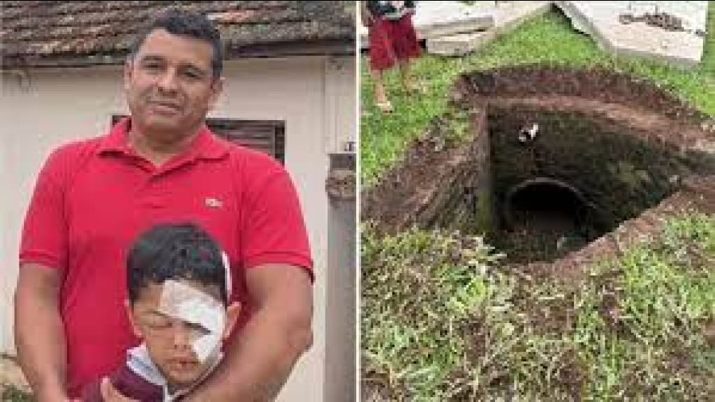 Menino de 7 anos cai em bueiro e é arrastado por 300 metros durante tempestade