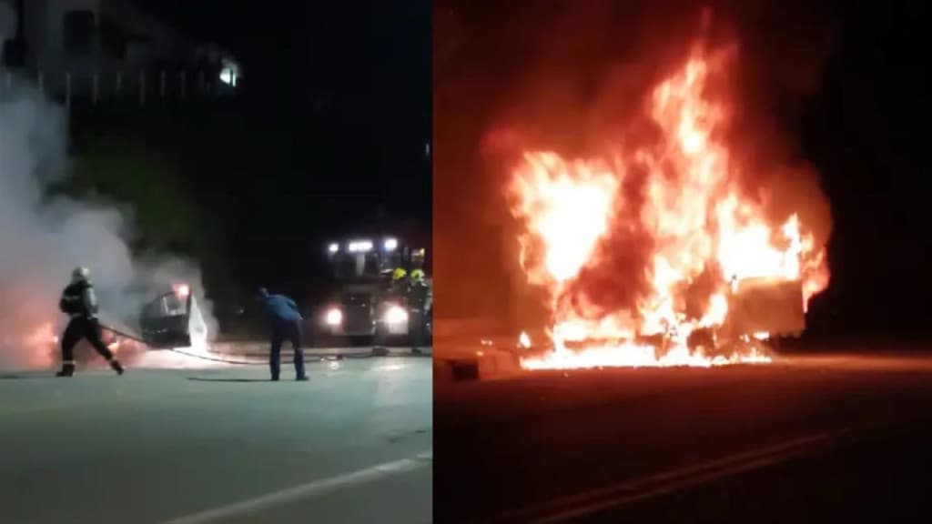 Carro pega fogo e mobiliza bombeiros em Brusque