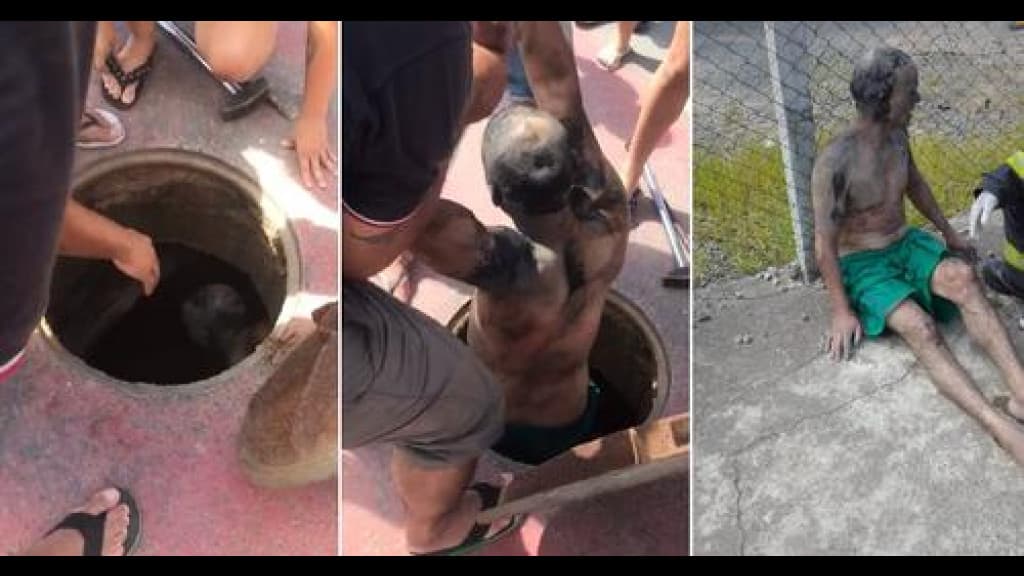 VÍDEO: Homem é resgatado após ficar quase 24 horas dentro de bueiro em Joinville