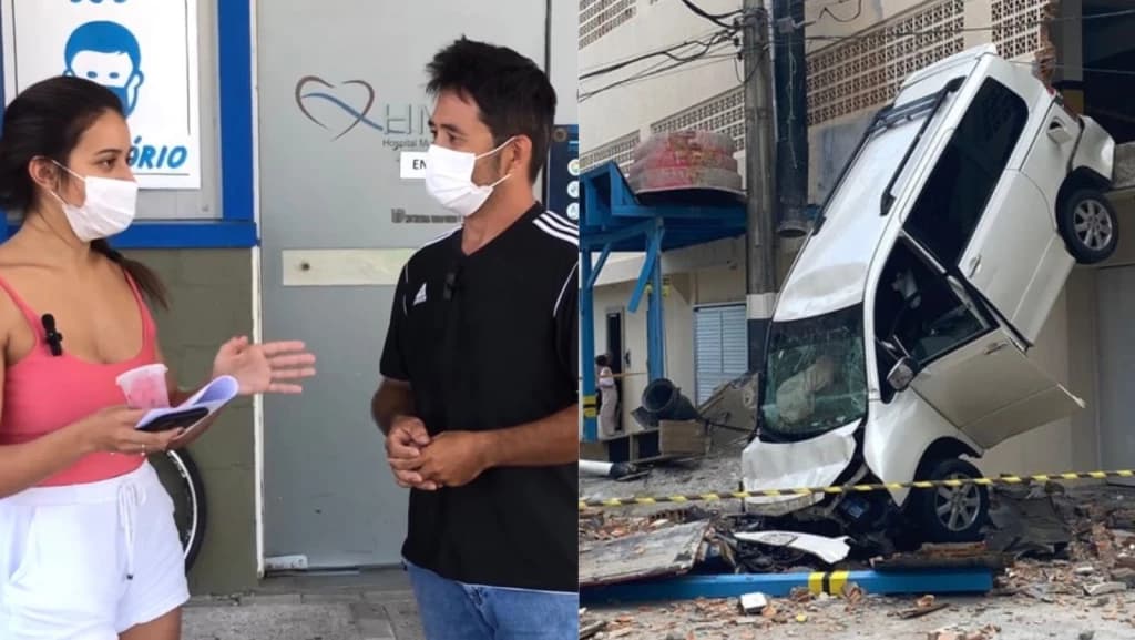 “Eu acredito na força de Deus”: mulher atingida após carro cair do 2º andar dá relato emocionante