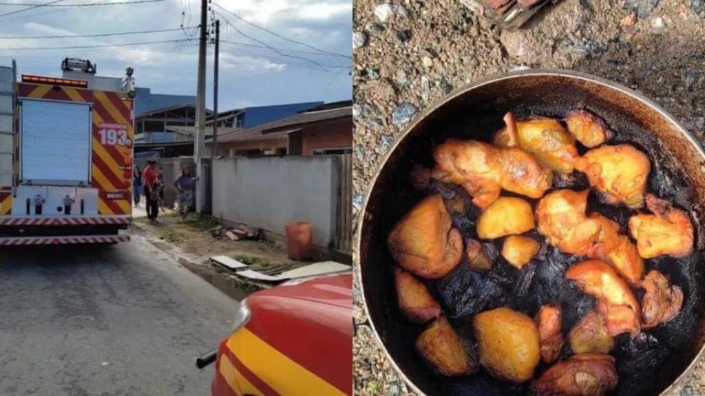 Trabalhador adormece com almoço no fogão e quase provoca incêndio em residência
