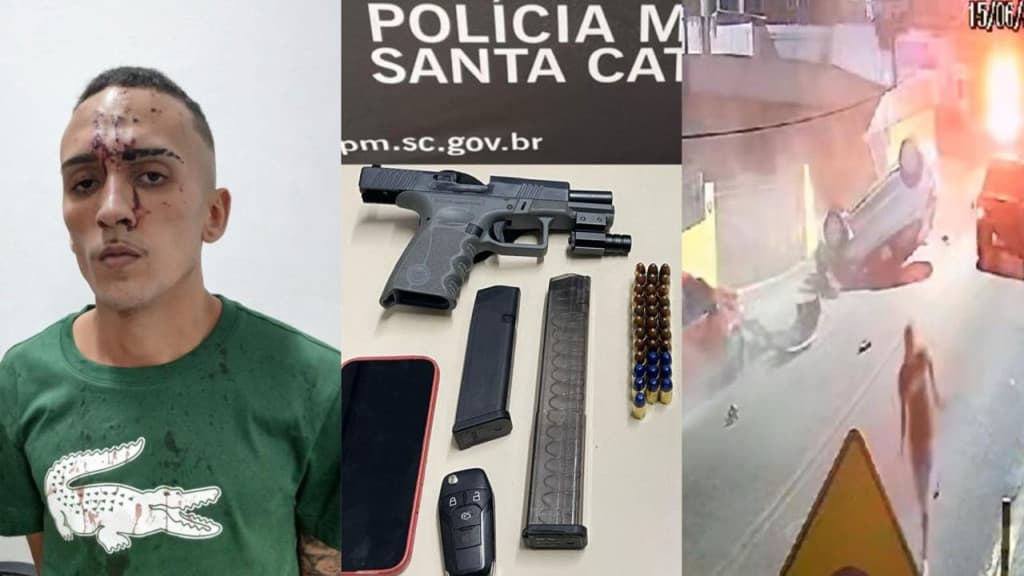 Fuga cinematográfica termina em prisão de bandido em São José