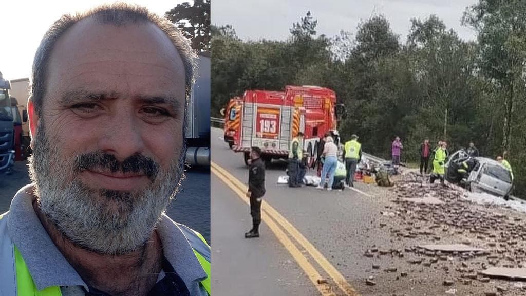 Trabalhador morre após colisão entre carro e caminhão na BR-116 em SC
